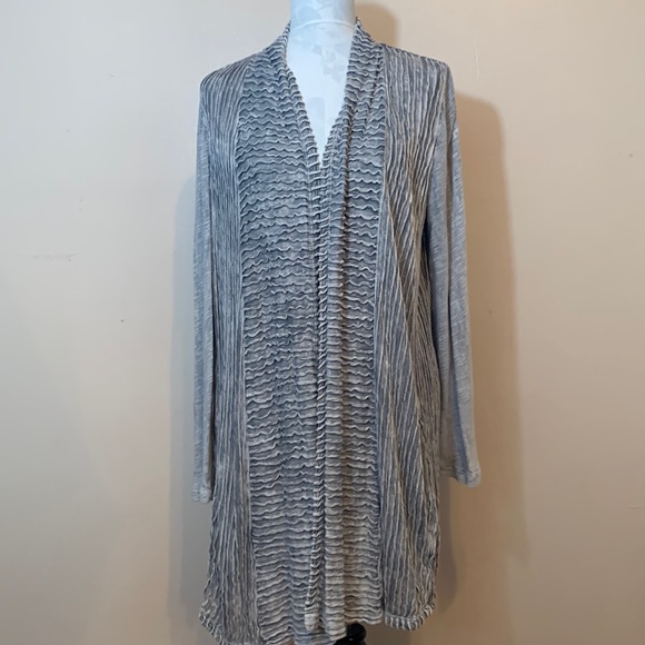 Chico's Sweaters - Zenergy by Chico’s Textured Long Draped Front Cardigan With Pockets